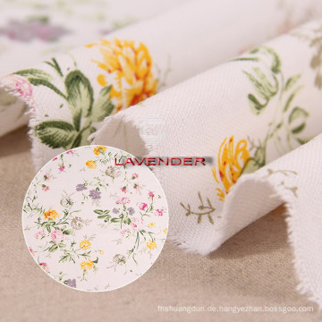 Elegante Blumen Muster 250GSM Home Textil Canvas Stoff